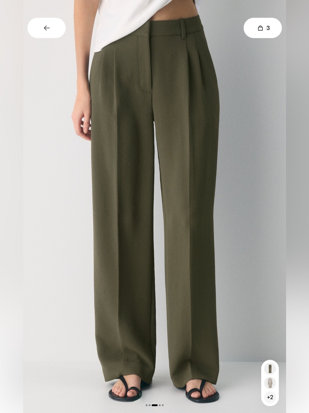 ARITZIA Wilfred Effortless Pants in Olive Green